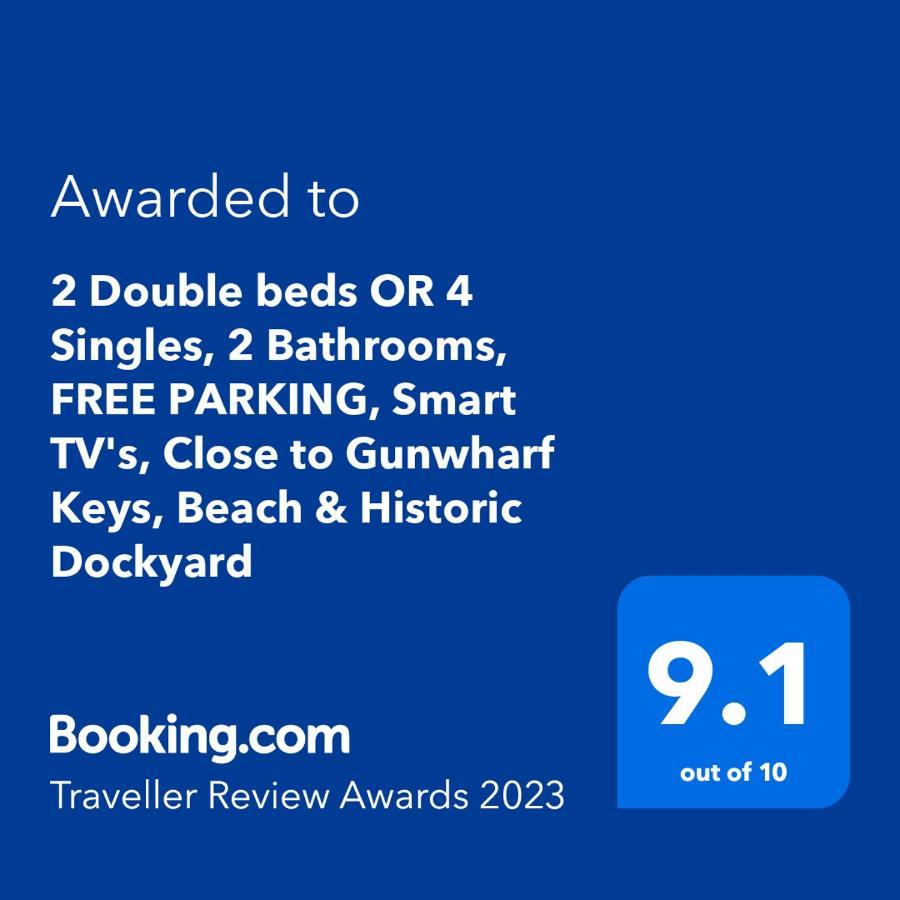 2 Double Beds Or 4 Singles, 2 Bathrooms, Free Parking, Smart Tv'S, Close To Gunwharf Quays, Beach & Historic Dockyard Portsmouth Eksteriør bilde